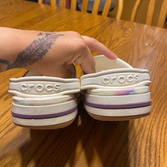 Crocs Bayaband Tie Dye Clogs Slip On women’s 6 - Picture 9 of 9